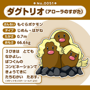 Alola-Digdri Plüschtier »Pokémon fit«