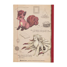 Laden Sie das Bild in den Galerie-Viewer, Hardcover-Notizbuch "Aufzeichnungen eines Pokémon-Professors" Vulpix &amp; Vulnona
