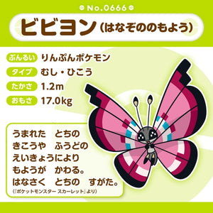 Vivillon (Blumenmeermuster) Plüschtier »Pokémon fit«