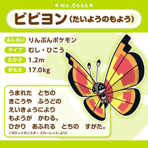 Vivillon (Sonnenmuster) Plüschtier »Pokémon fit«