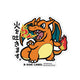 B-SIDE LABEL Extragroßer Pokémon-Aufkleber Glurak