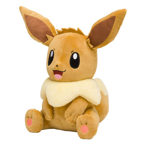 Life-size Eevee plush toy sitting