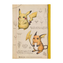 Laden Sie das Bild in den Galerie-Viewer, Hardcover-Notizbuch &quot;Aufzeichnungen eines Pokémon-Professors&quot; Pikachu &amp; Raichu