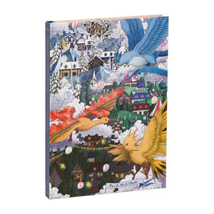 Hardcover Notebook "Notes of a Pokémon Professor" Articuno, Zaptos &amp; Moltres