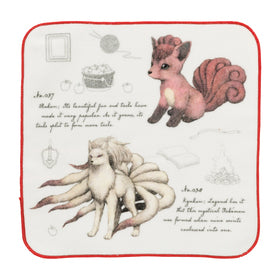 Stofftaschentuch "Aufzeichnungen eines Pokémon-Professors" Vulpix & Vulnona