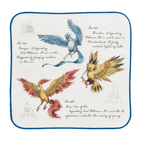 Cloth handkerchief "Notes of a Pokémon Professor" Articuno, Zaptos &amp; Moltres