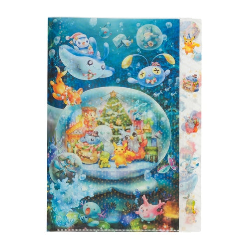 A4 transparent cover »Pokémon Christmas in the Sea« with 5 pockets